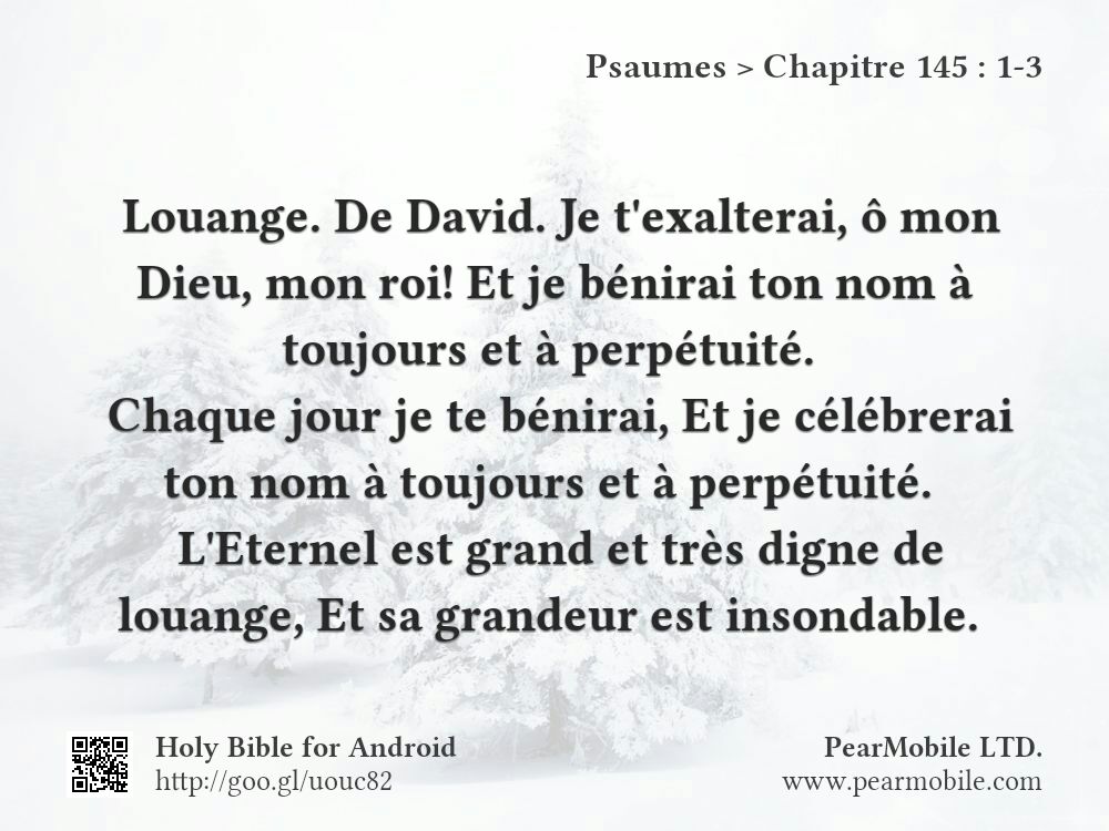 Psaumes, Chapitre 145:1-3